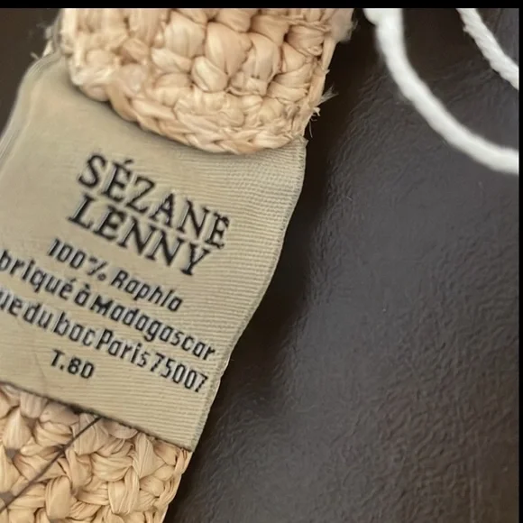 Sezane Tortoise Buckle Raffia Belt. Beige. 80CM. Lenny - Picture 6 of 8